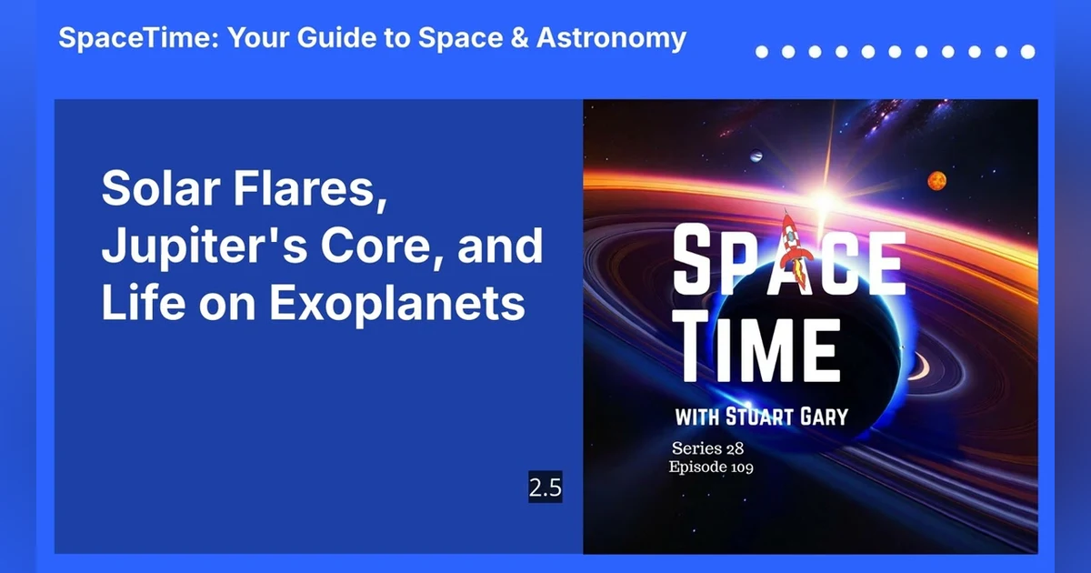 Solar Flares, Jupiter’s Core, and Life on Exoplanets
