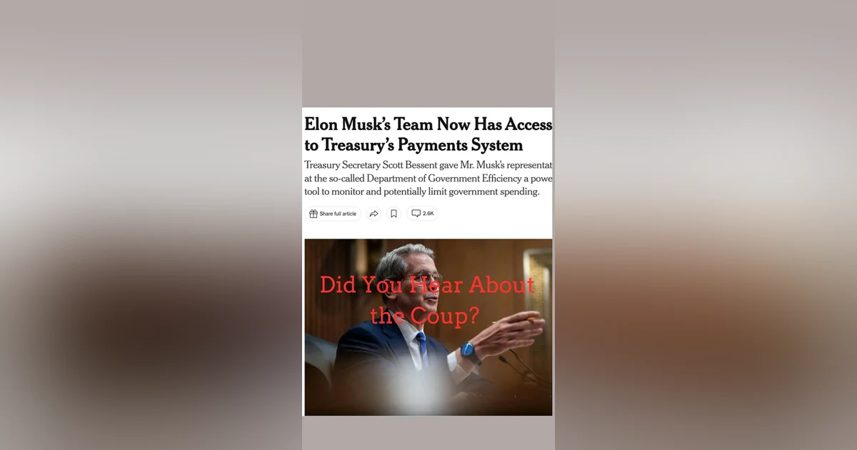 Emergency PSA: Elon Musk's Soft Coup