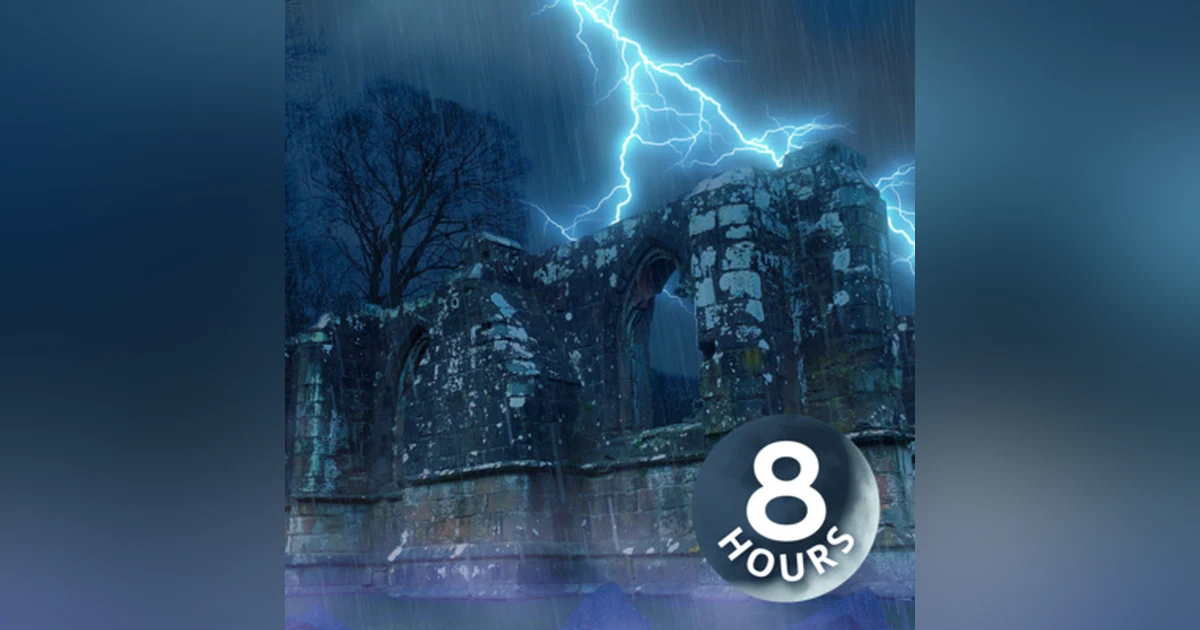 Massive Thunderstorm Sounds for Sleeping I Rain Noise at Medieval Abbey 8 Hours