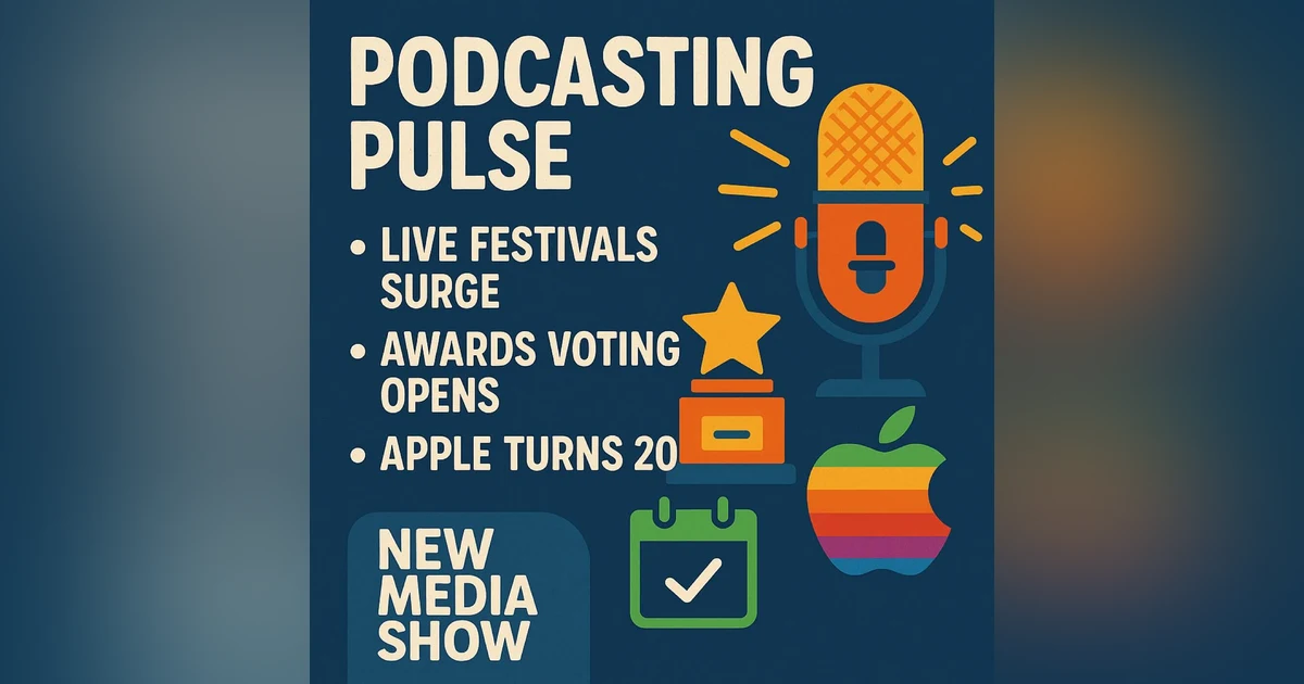 Podcasting Pulse: Live Festivals Surge, Awards Voting Opens & Apple Turns 20