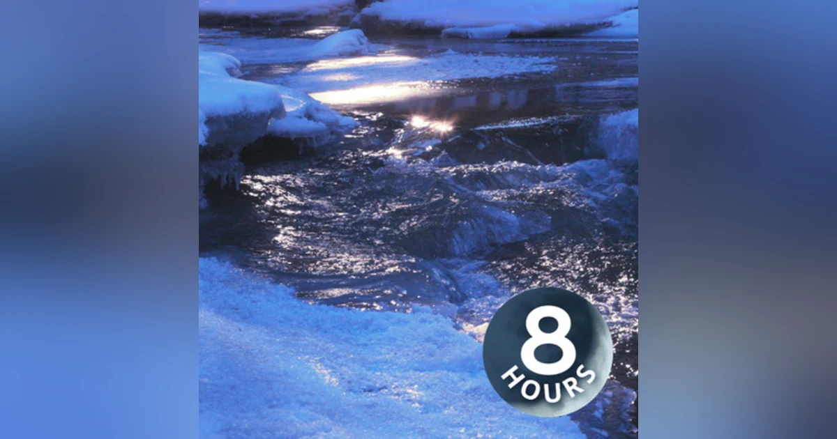 Gentle Winter Creek in Yellowstone | Relaxing Water White Noise 8 Hours