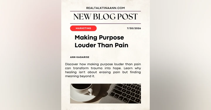 image for Making Purpose Louder Than Pain