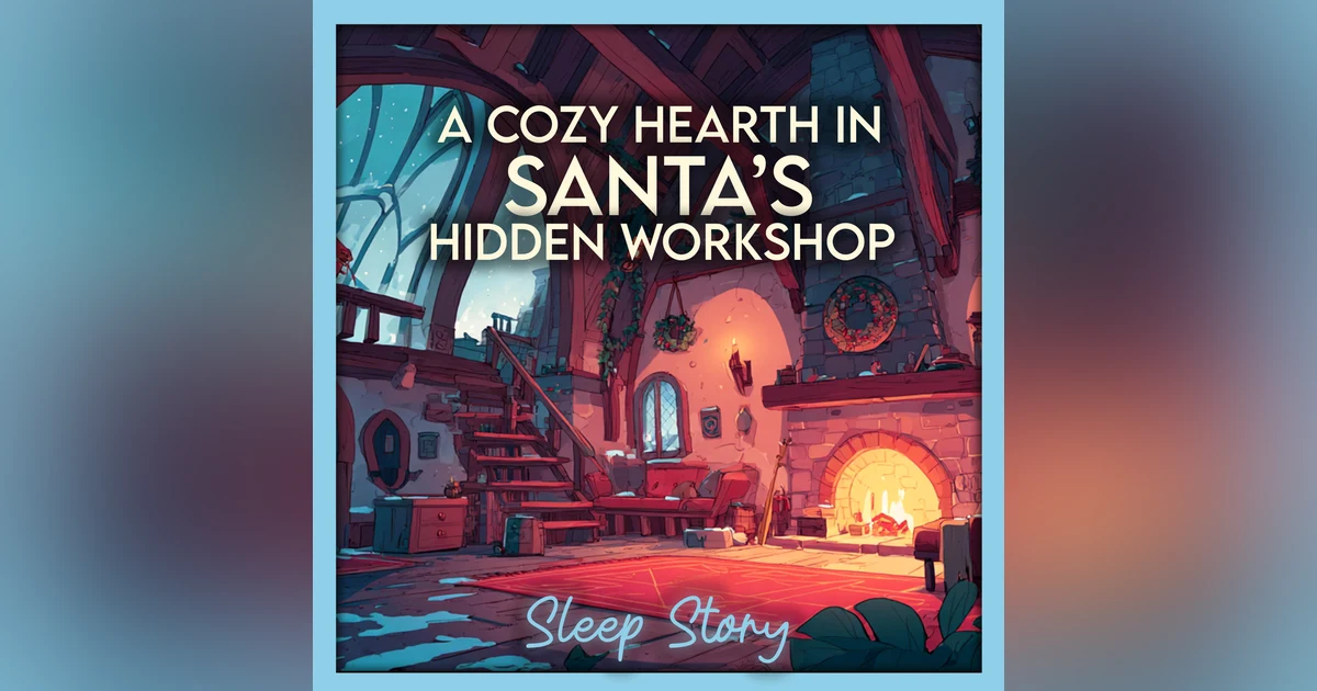 Santa’s Secret Workshop Hearth | Cozy Winter Sleep Story for Grown Ups (Crackling Fire & Snowy Night Calm)