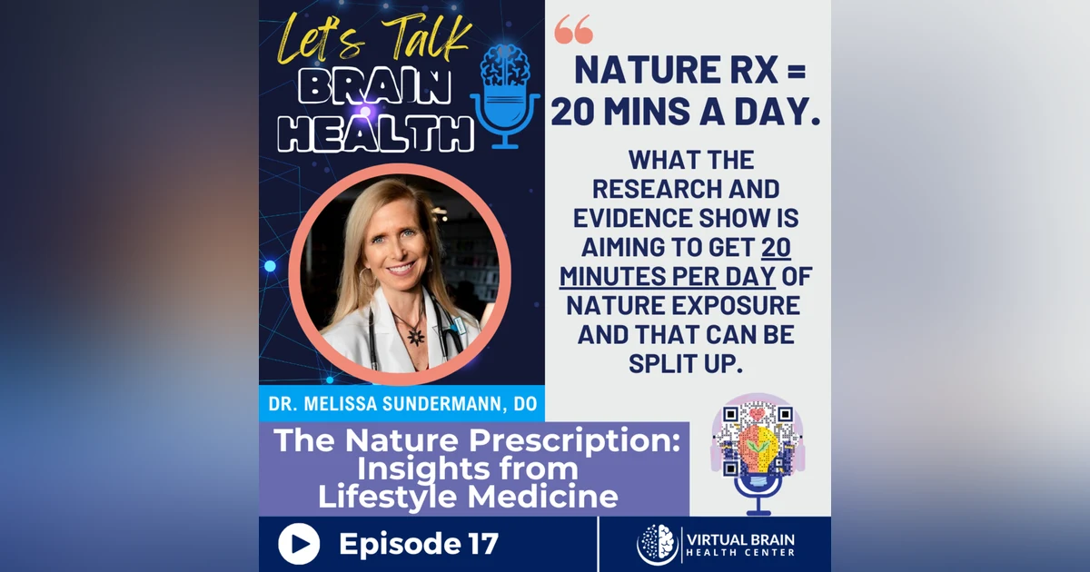 The Nature Prescription: Lifestyle Medicine Insights with Dr. Outdoors, Melissa Sundermann