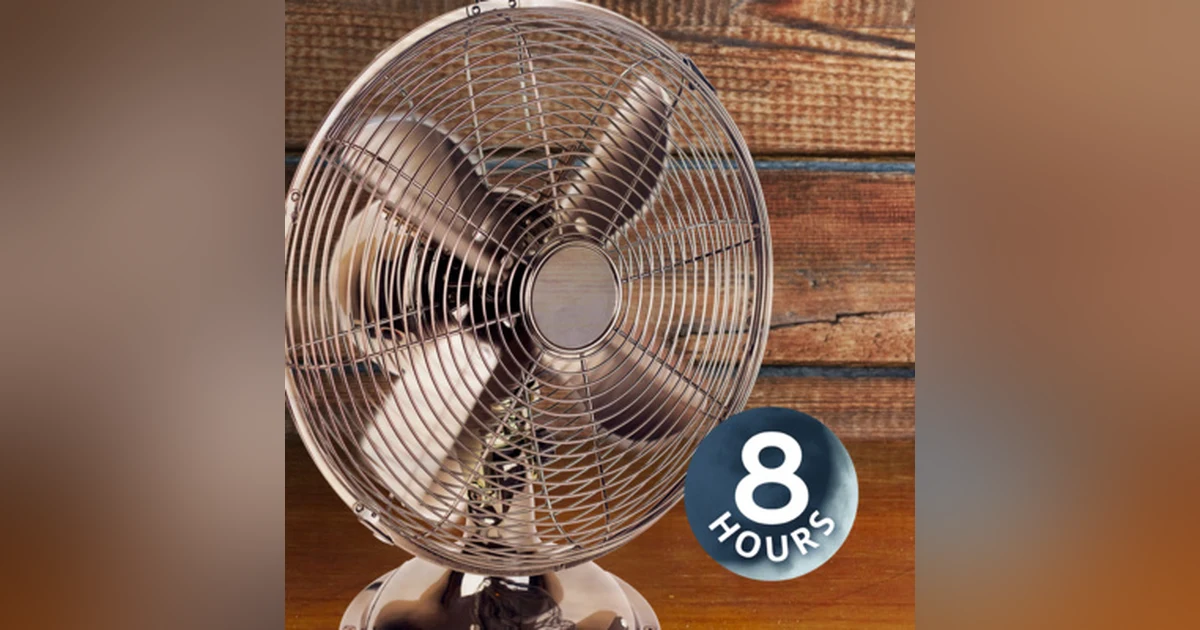 Vintage Fan = White Noise Relaxation 8 Hours | Fan Sounds for Sleep, Studying