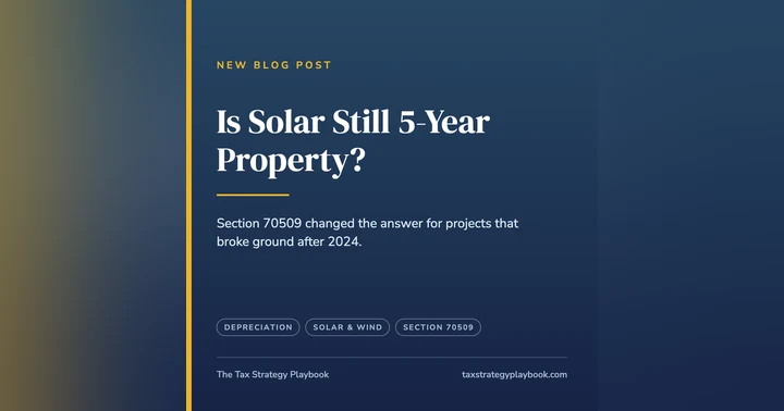 image for Is Solar Still 5-Year Property? What Changed for Projects That Started After 2024