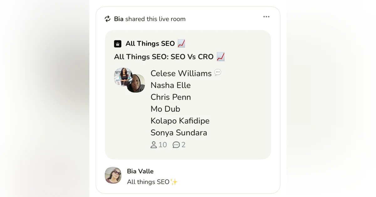 Unlocking Digital Success: Mastering SEO and CRO Strategies for Business Growth - Clubhouse Audio from All Things SEO House 🏡 - 230