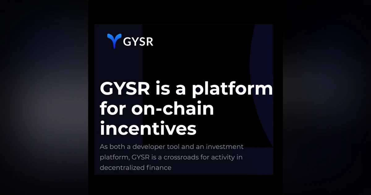 Ep 1 - Geyser provides liquidity as a service, but their new modular system could be a game changer for all of #DeFi