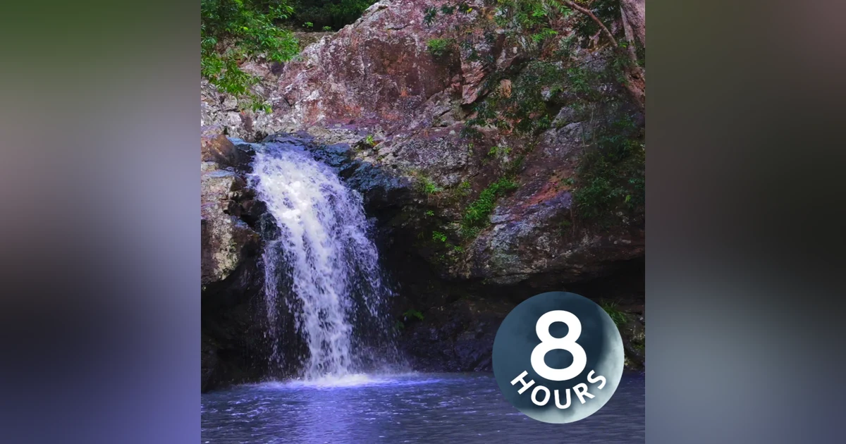 Relaxing Waterfall White Noise | 8-Hour Nature Sounds for Studying and Relaxation