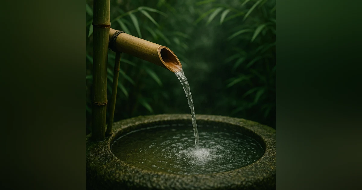 Water Fountain Sounds "Bamboo Water White Noise" for Meditation & Focus