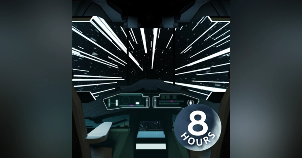 Hyperspace White Noise 8 hours | Spaceship Sounds for Sleep, Studying or Focus