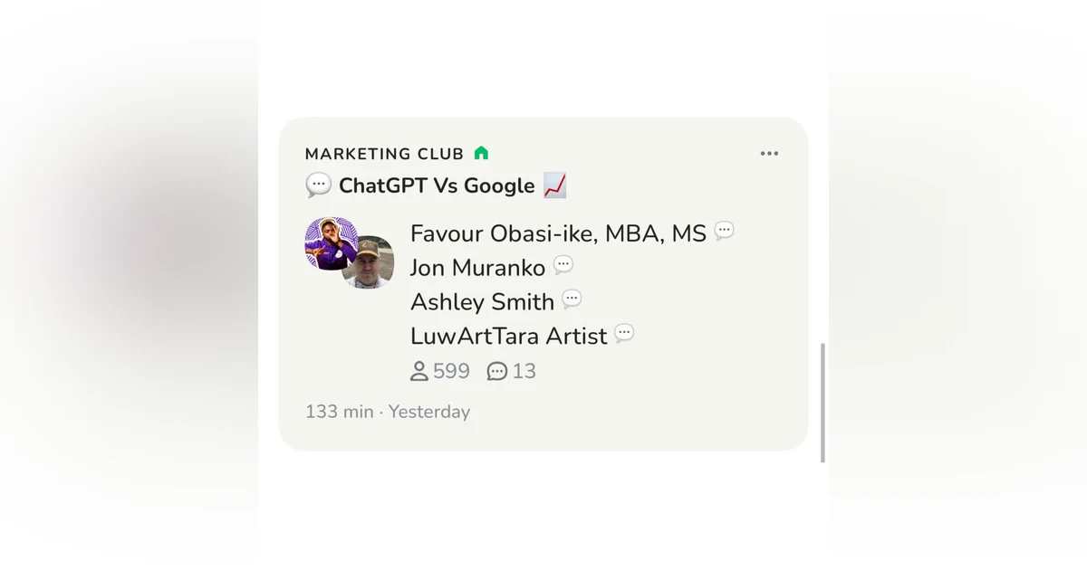 💬 ChatGPT Vs Google 📈 [Clubhouse Audio] - 219