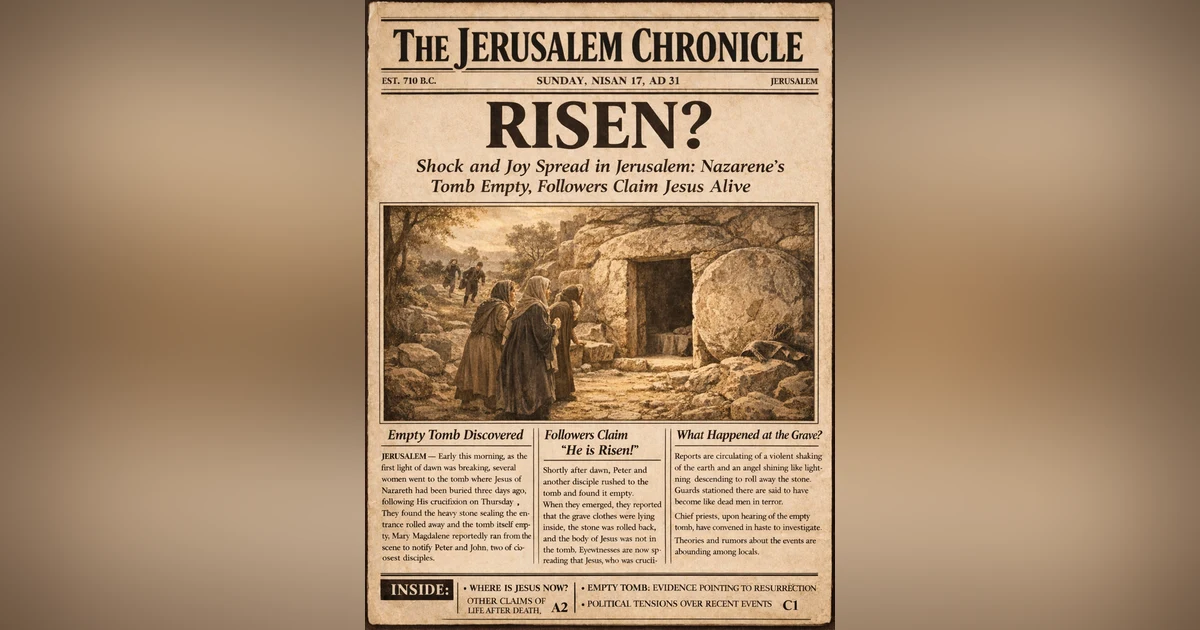 Risen! There is no other plausible explanation!
