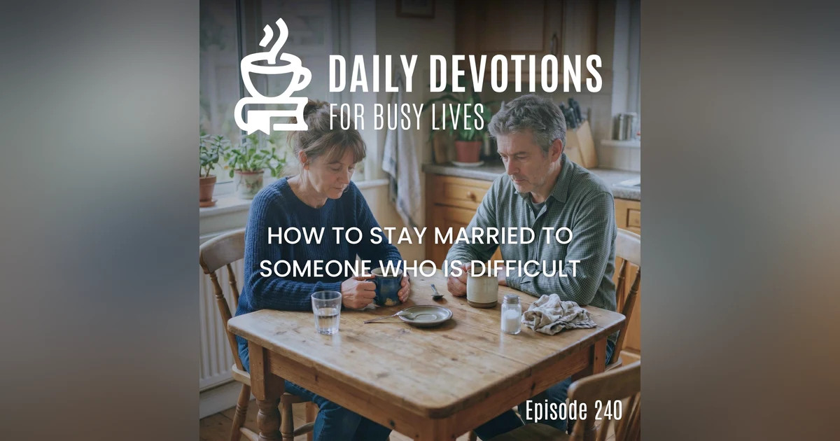 How to Stay Married to Someone Who Is Difficult