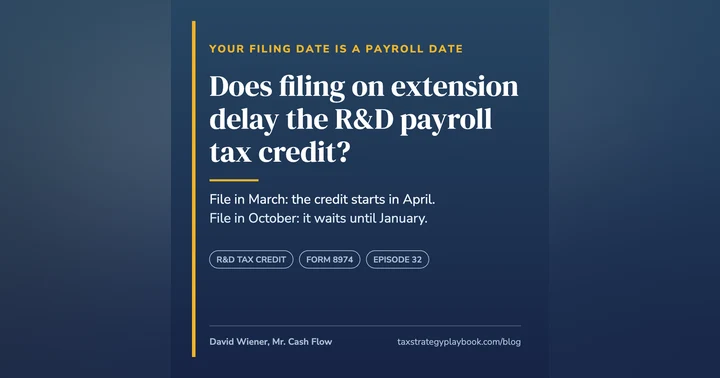 image for Does Filing on Extension Delay the R&D Payroll Tax Credit?