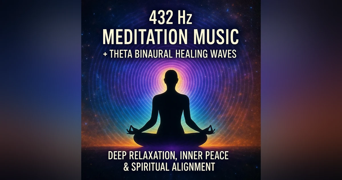 432 Hz Meditation Music + Theta Binaural Healing Waves 🧘 Deep Relaxation, Inner Peace & Spiritual Alignment