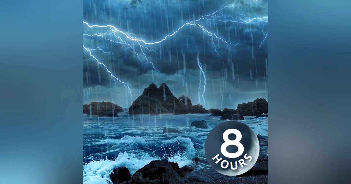 Huge Rainstorm + Thunder + Crashing Waves = 8 Hours White Noise for Sleep