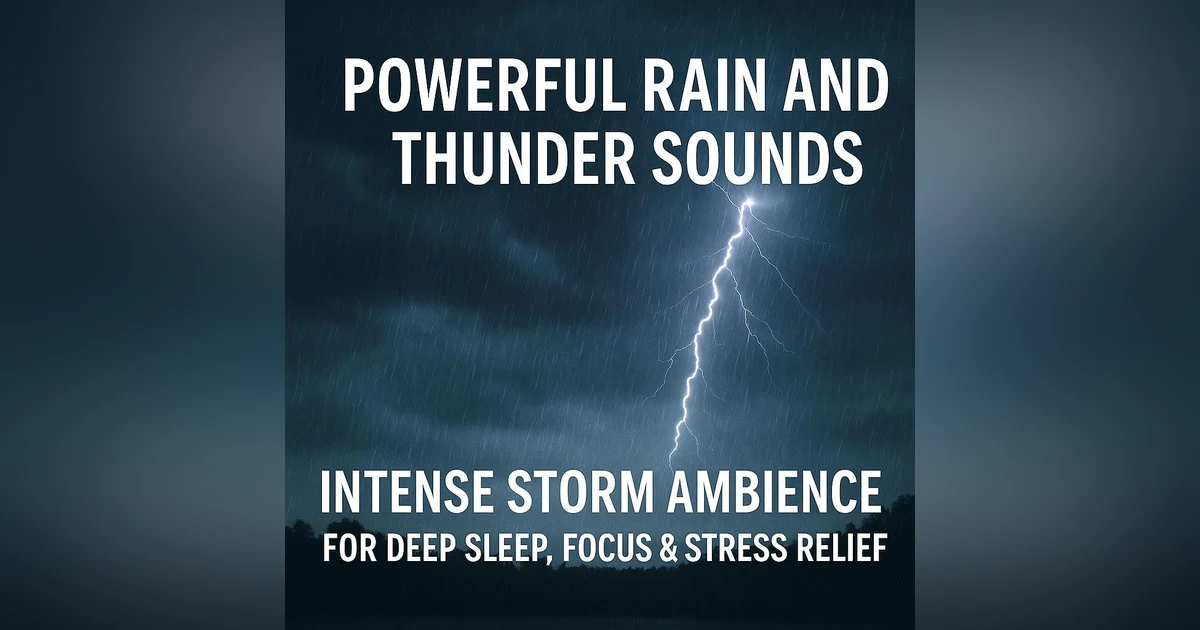 Powerful Rain and Thunder Sounds ⛈️ Intense Storm Ambience for Deep Sleep, Focus & Stress Relief