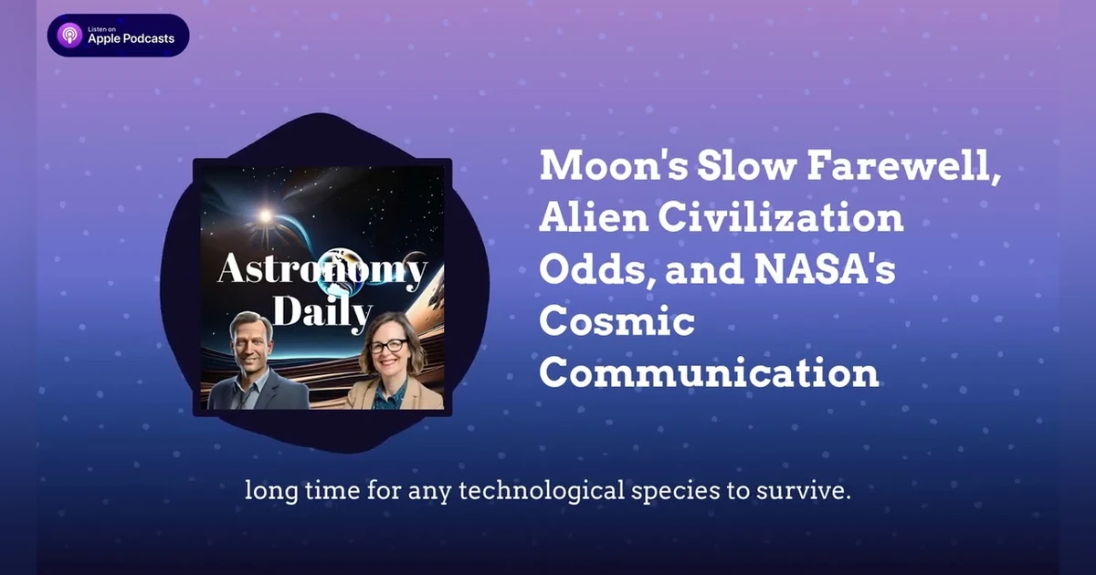 Moon’s Slow Farewell, Alien Civilization Odds, and NASA’s Cosmic Communication