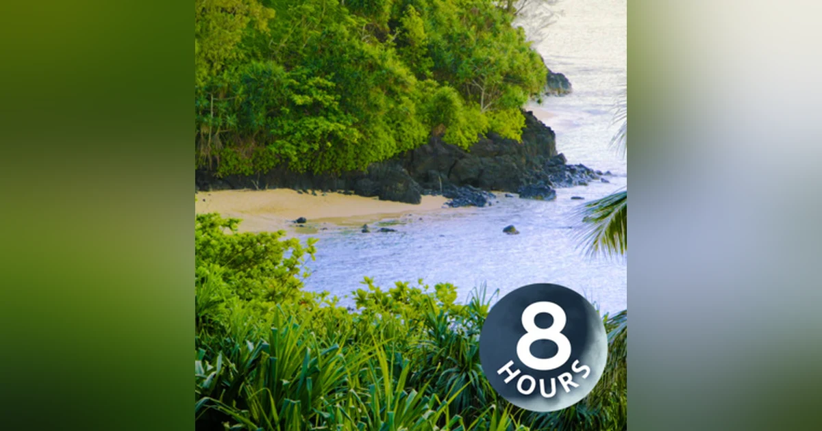 Secret Beach Ocean Waves White Noise 8 Hours | Hawaii Water Sounds for Sleep, Relaxation