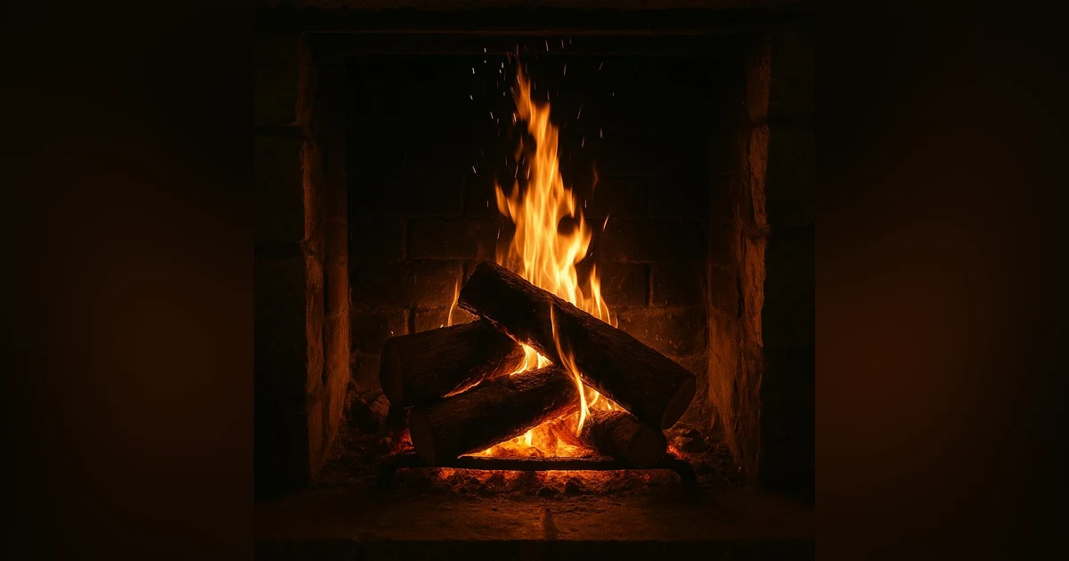 Fire Sounds for Sleep | Relaxing Fireplace Burning Ambience
