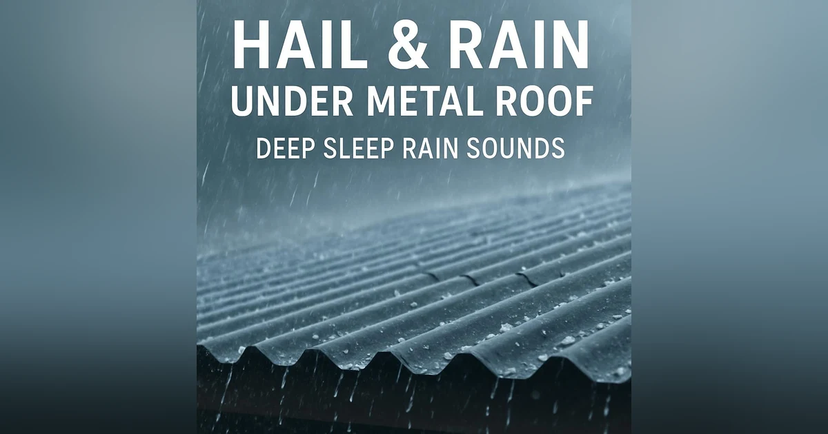 Fight Insomnia with Hail & Rain Under Metal Roof | Deep Sleep Rain Sounds