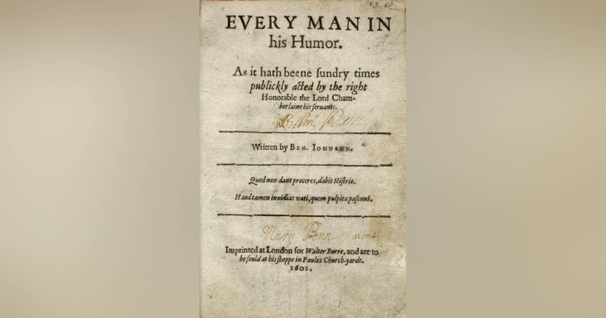 Every Man in his Humour: ‘Learn to be Wise and Practice How to Thrive’