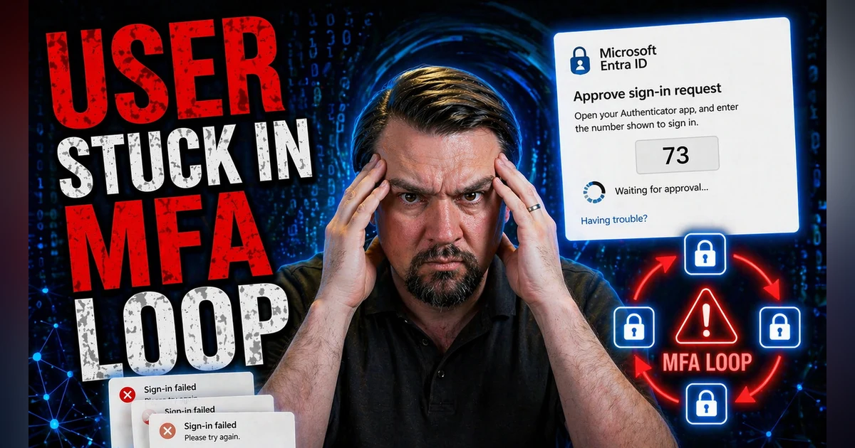 How to Fix a User Stuck in Microsoft 365 MFA Loop