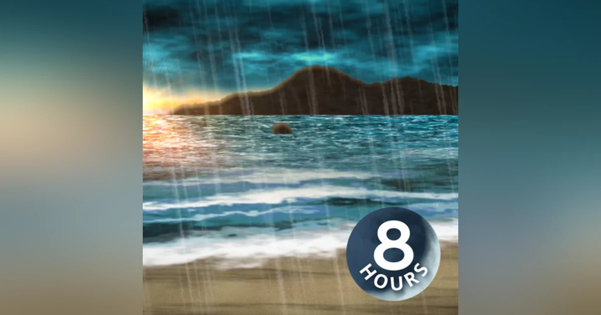 Rain Sounds for Sleeping + Ocean Waves 8 Hours | Also for Studying, Focus, Relaxation