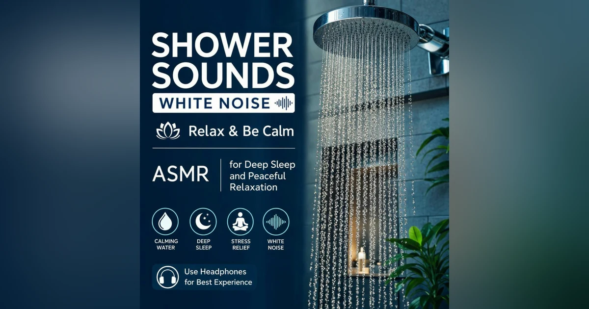 SHOWER SOUNDS WHITE NOISE | Relax & Be Calm | ASMR for Deep Sleep and Peaceful Relaxation