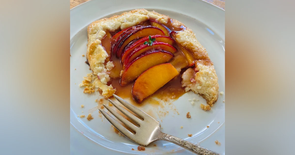 Salted Caramel Peach Galettes