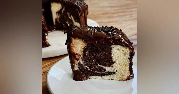 image for Gluten-Free Marble Cake with Ice Cream Ganache