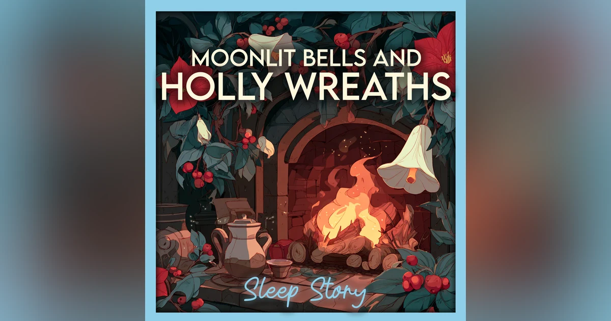 Moonlit Bells & Holly Wreaths ❄️ Cozy Winter Sleep Story for Adults | Deep Sleep Meditation & Soothing Narration