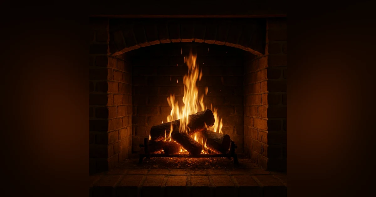 Relaxing Fireplace Sounds - Burning Fireplace & Crackling Fire Sounds (NO MUSIC)