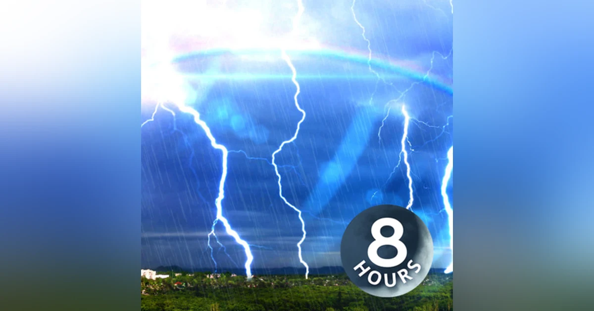 Rain on Porch with Thunder 8 Hours | Study, Sleep or Relax to Calming Nature Sounds | White Noise