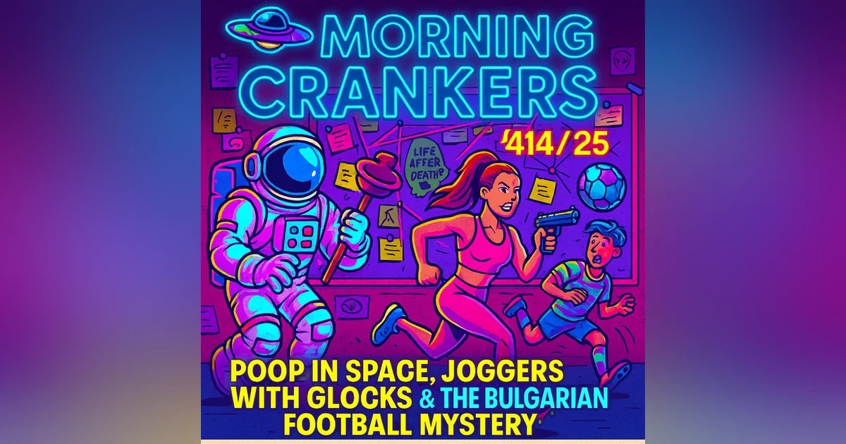 Poop in Space, Joggers with Glocks & the Bulgarian Football Mystery | Morning Crankers 4/14/25