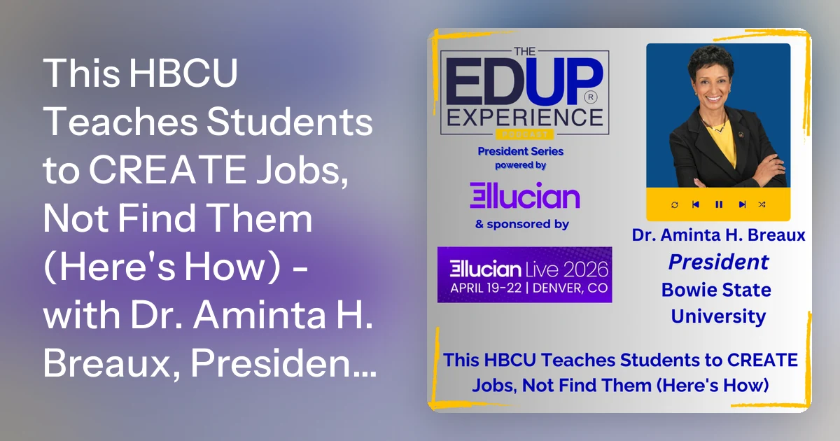 Dr. Aminta H. Breaux on Job Creation