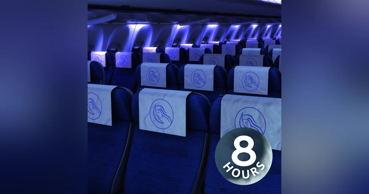 8 Hours Airplane Cabin White Noise for Sleeping