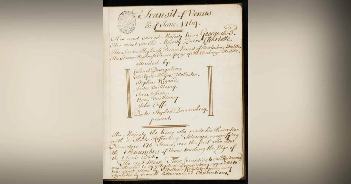 1769 Transit of Venus
