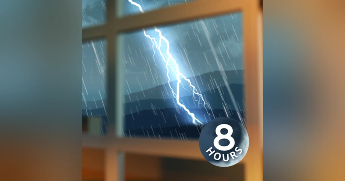Thunderstorm Sounds for Sleeping I with Steady Rain White Noise 8 Hours