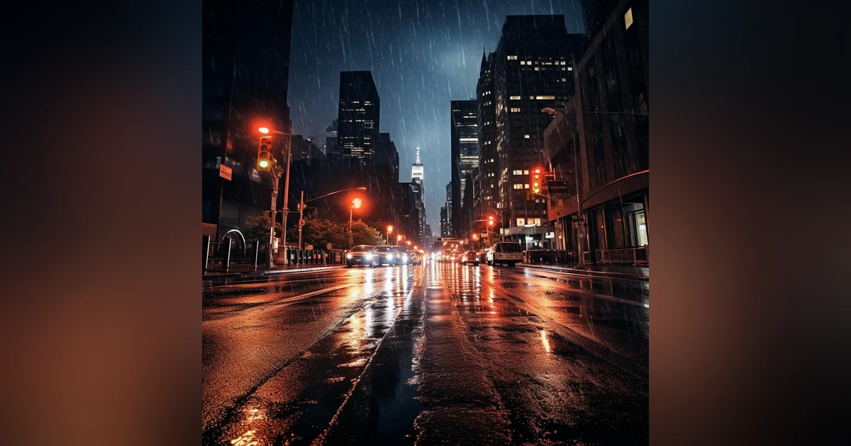 8 Hours of Rain Sound, City Traffic Ambience for Deep Sleep ASMR