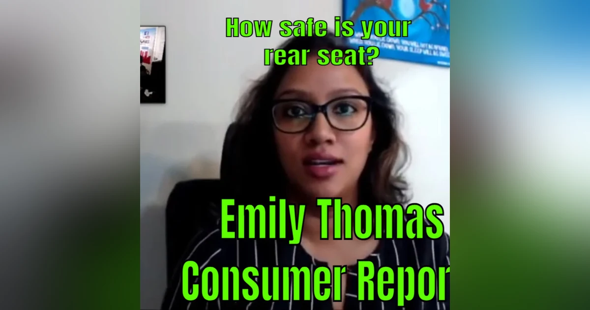 How safe is the rear seat?  Consumer Reports has a report and it is This Week In Auto History!