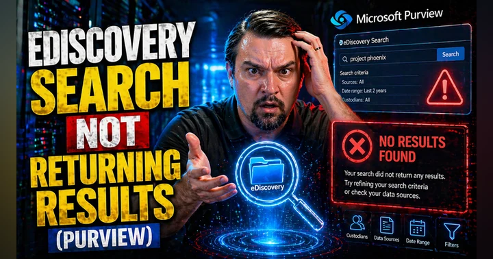 image for Microsoft 365 eDiscovery Search No Results