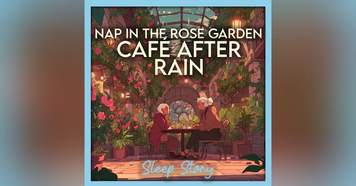 The Coziest Sleep Story for Adults 🌹 Fall Asleep in a Magical Rose Garden Café After Rain | Bedtime Story for Grown Ups, Deep Sleep, Relaxing Rain Sounds & Soothing Narration