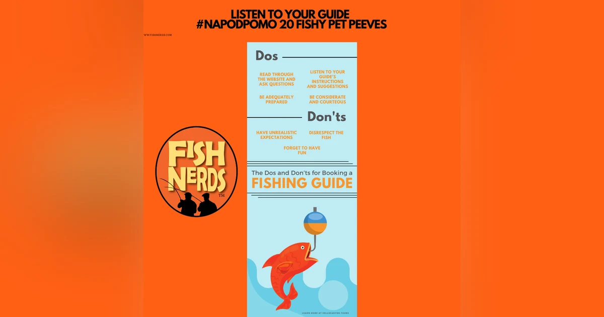 LISTEN TO YOUR GUIDE   #NAPODPOMO 20 FISHY PET PEEVES