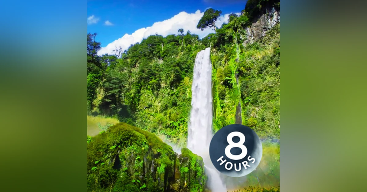 Sleep Better with Soothing Waterfall Sound 8 Hours | White Noise for Sleeping or Studying