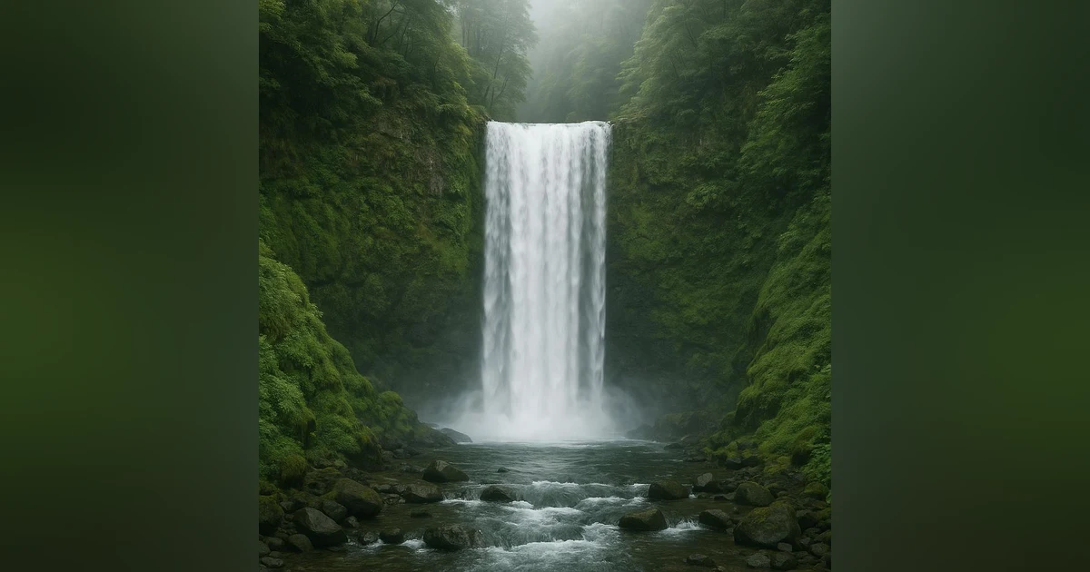 Long Waterfall Sound | Continuous Nature Ambience for Deep Relaxation, Sleep, and Focus