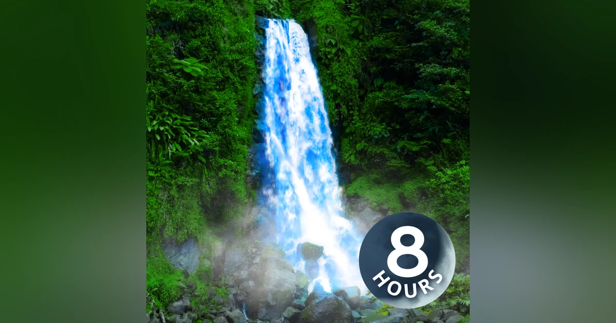 White Noise Waterfall | Fall Asleep & Stay Asleep | 8 hours