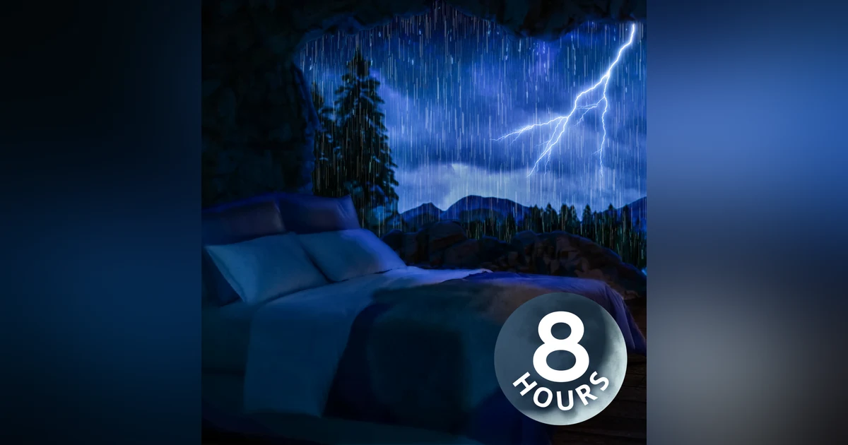 Rain Sounds for Sleeping + Thunder | Relax with a Thunderstorm 8 Hour