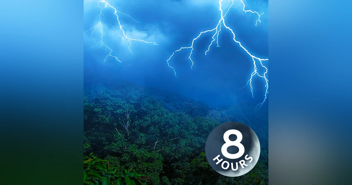 ALL the RAIN & THUNDER ⚡ Rainstorm White Noise for Sleep 8 Hours